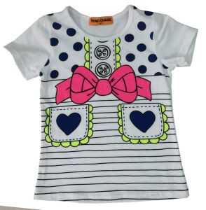 Fashion Girl T-Shirt with Printing Glass Sgt-043